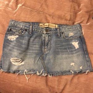 Hollister jean skirt